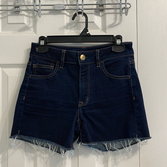 Dark Blue Denim Shorts - Picture 1 of 2